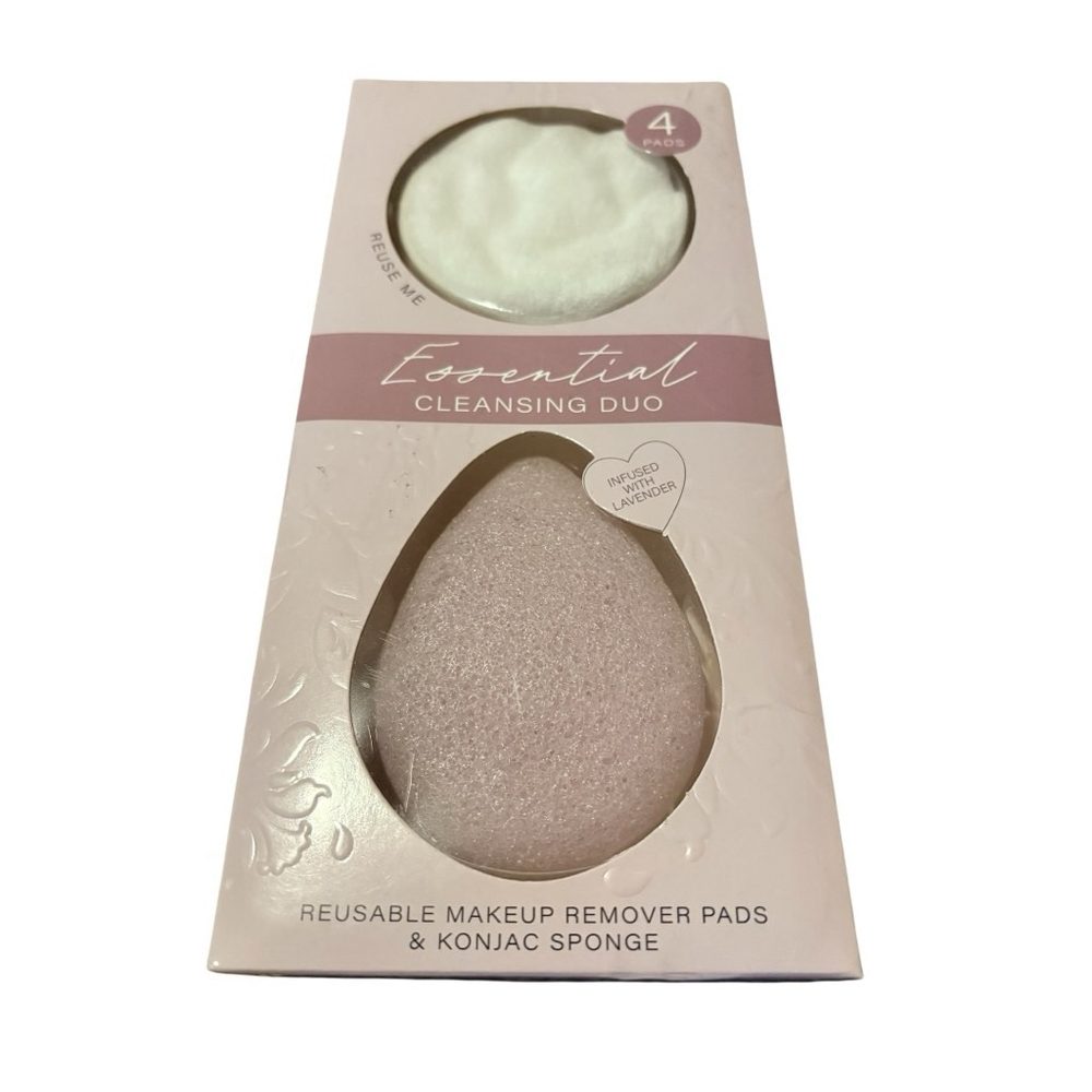 Livegreen Makeup Remover One Size Pink & White Cleansing Duo NIB